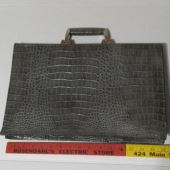 Vintage Mcm Leather Alligator Embossed Briefcase - Picture 6 of 12